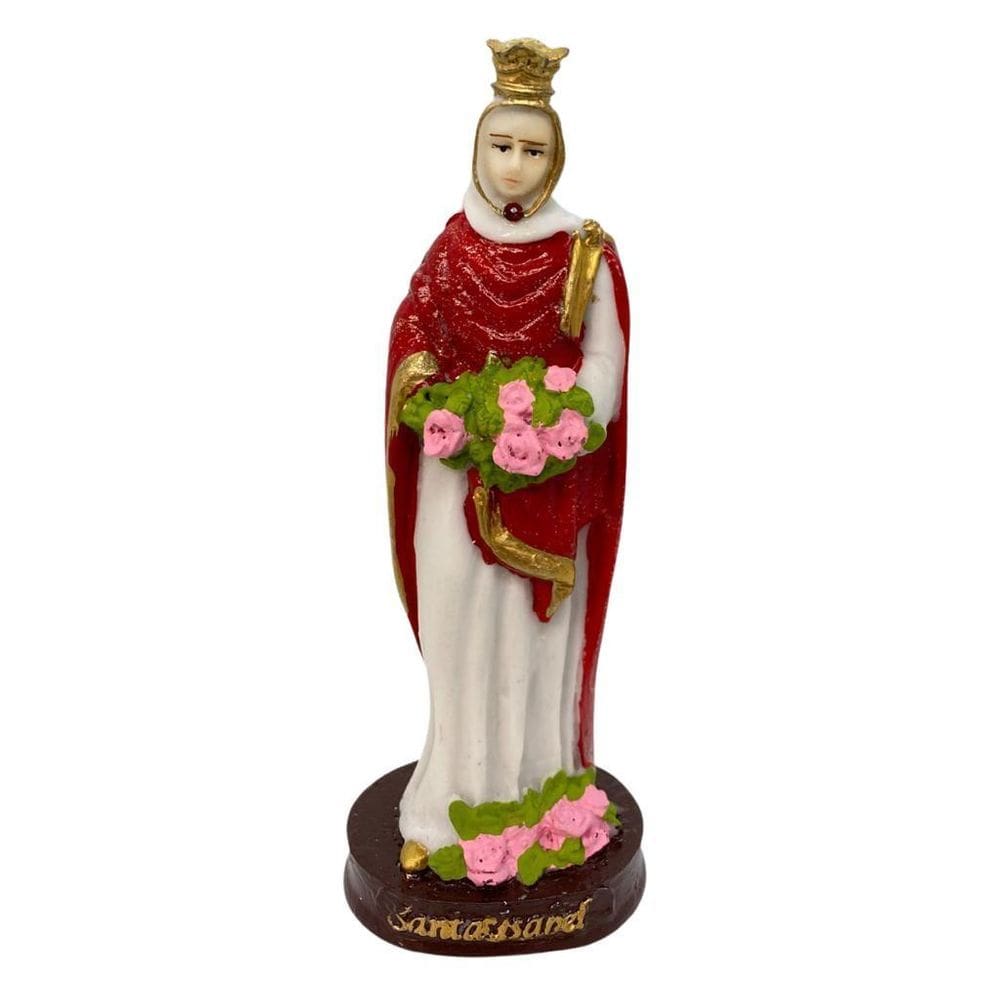 Escultura Santa Isabel 15 Cm Em Resina - Paz Nos Lares