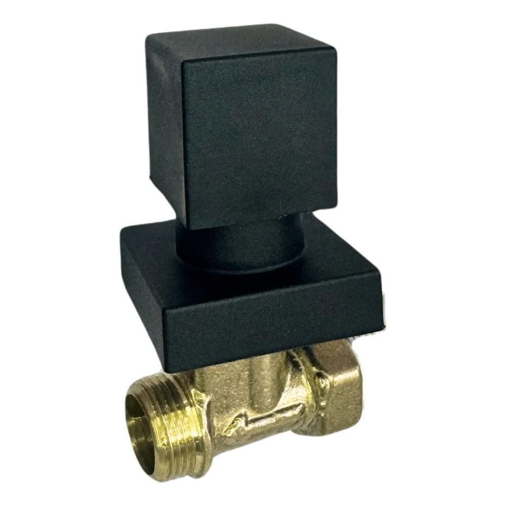 2X Registro De Pressão Chuveiro 3/4 Quadrado Preto Abs Compl