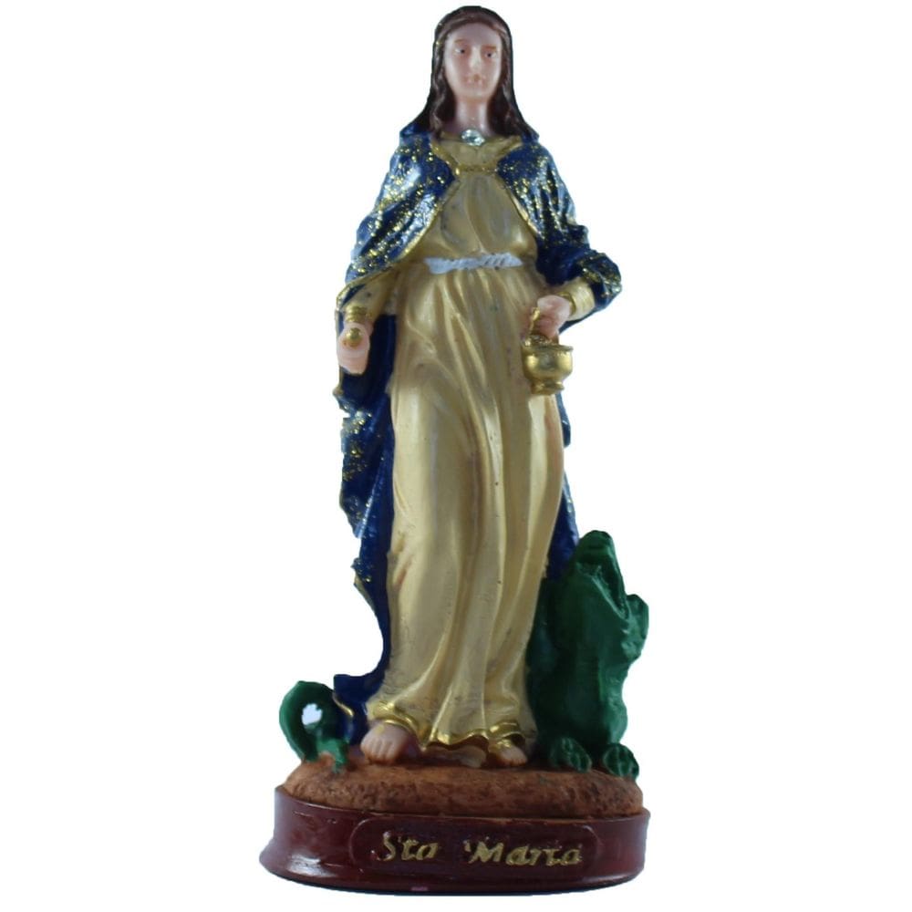 Imagem Santa Marta Em Resina 13,5 Cm