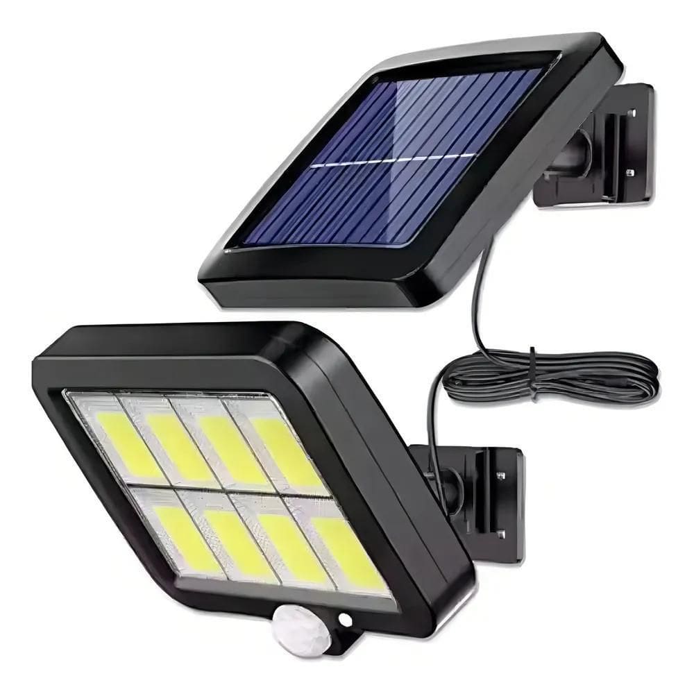 2X Refletor Luminária Solar De Parede Cob 120 A Prova Da Agu