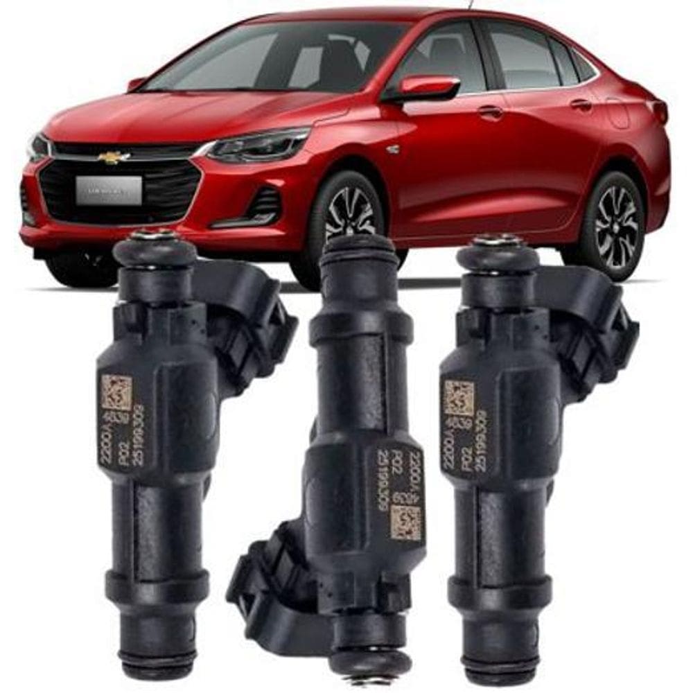 Kit 3 Bicos Injetores Onix 1.0 Flex 3Cc Turbo De 2020 À 2025