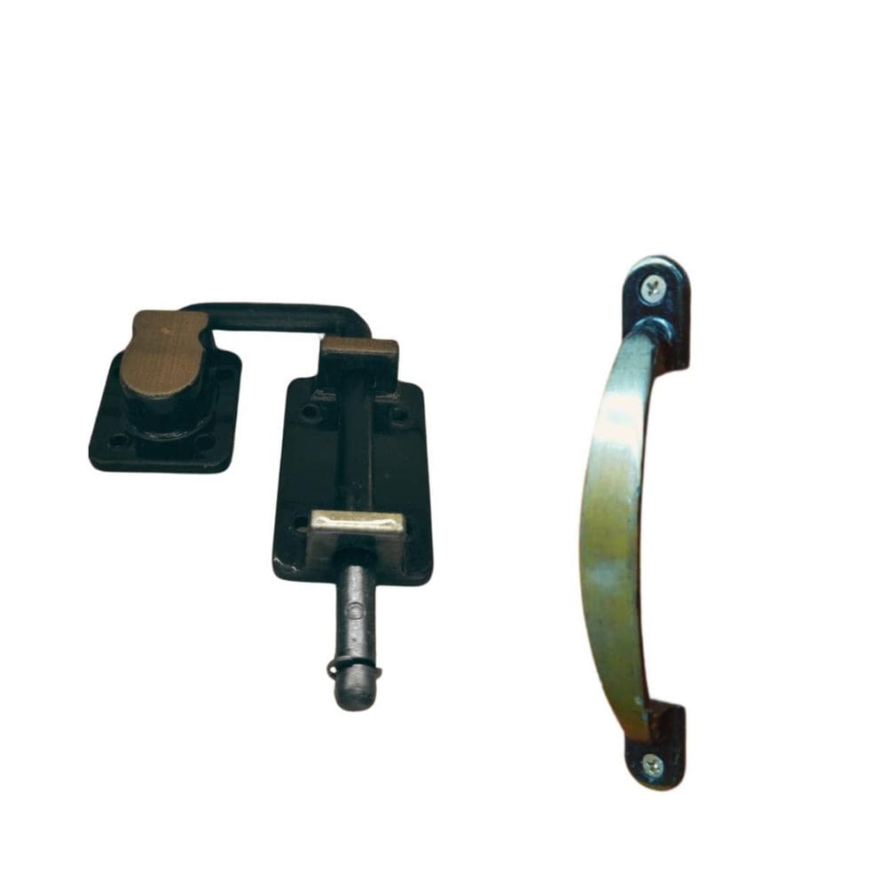 Puxador + Trinco Porta Camarão Bronze Oxidado Ursich