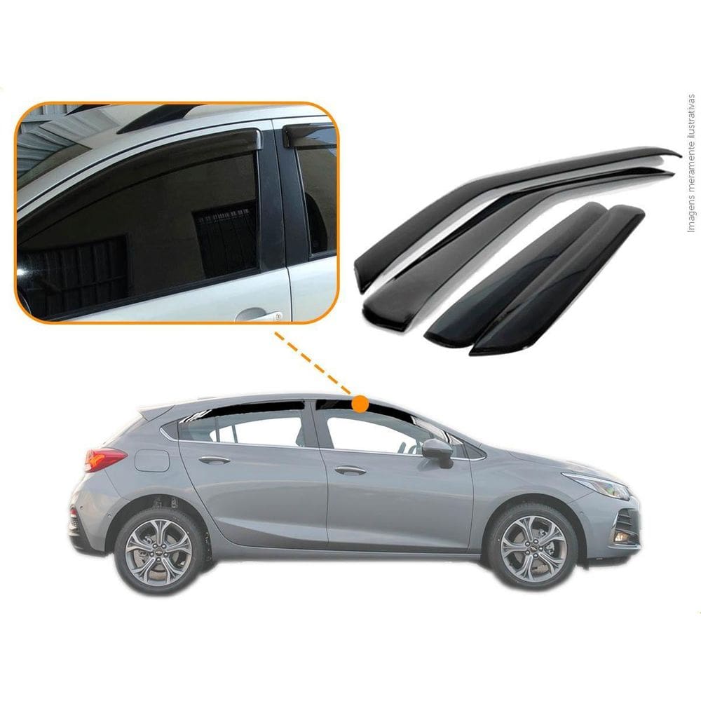 Calha De Chuva Gm Novo Cruze Hatch/Sedan 2019