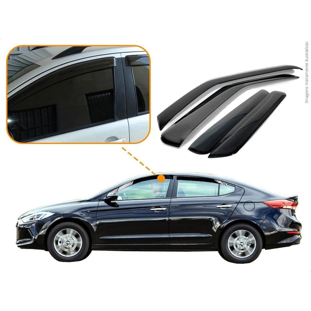 Calha De Chuva Ecoflex Elantra 2018 4 Portas