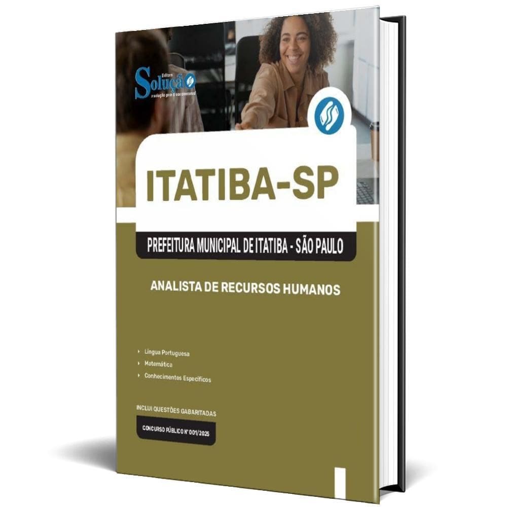 Apostila Prefeitura Itatiba Sp 2025 Analista Recursos