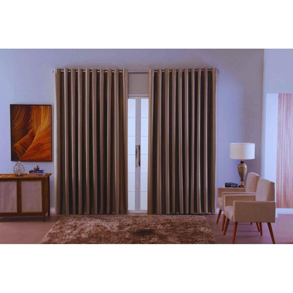 Cortina Blackout Em Tecido Ellegance Sala Quarto 4,00X2,50
