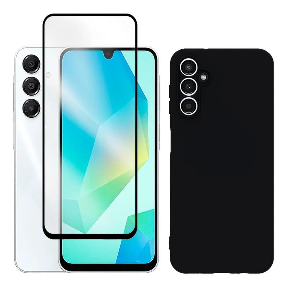 2X Capa Capinha Case Aveludada + Película Para Galaxy A16 4G
