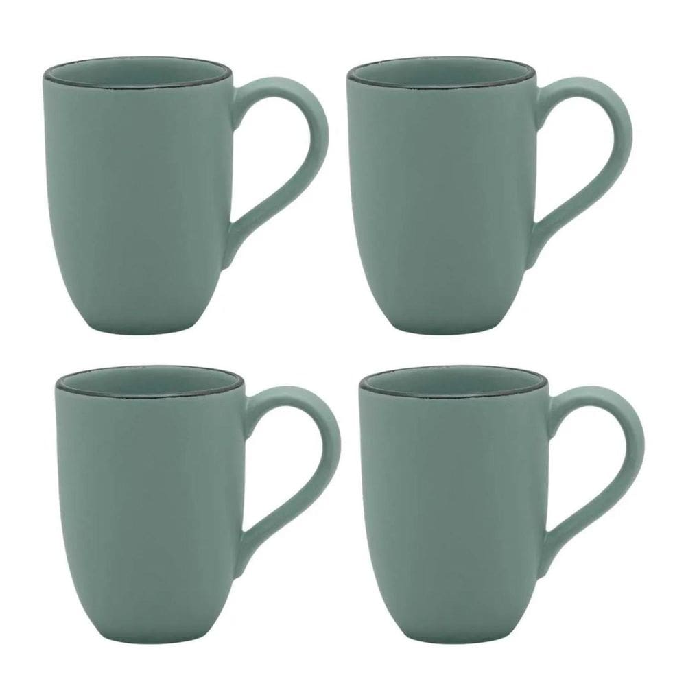 Jogo Kit 4 Canecas Xicara De Cerâmica Chá Café 350Ml Oxford