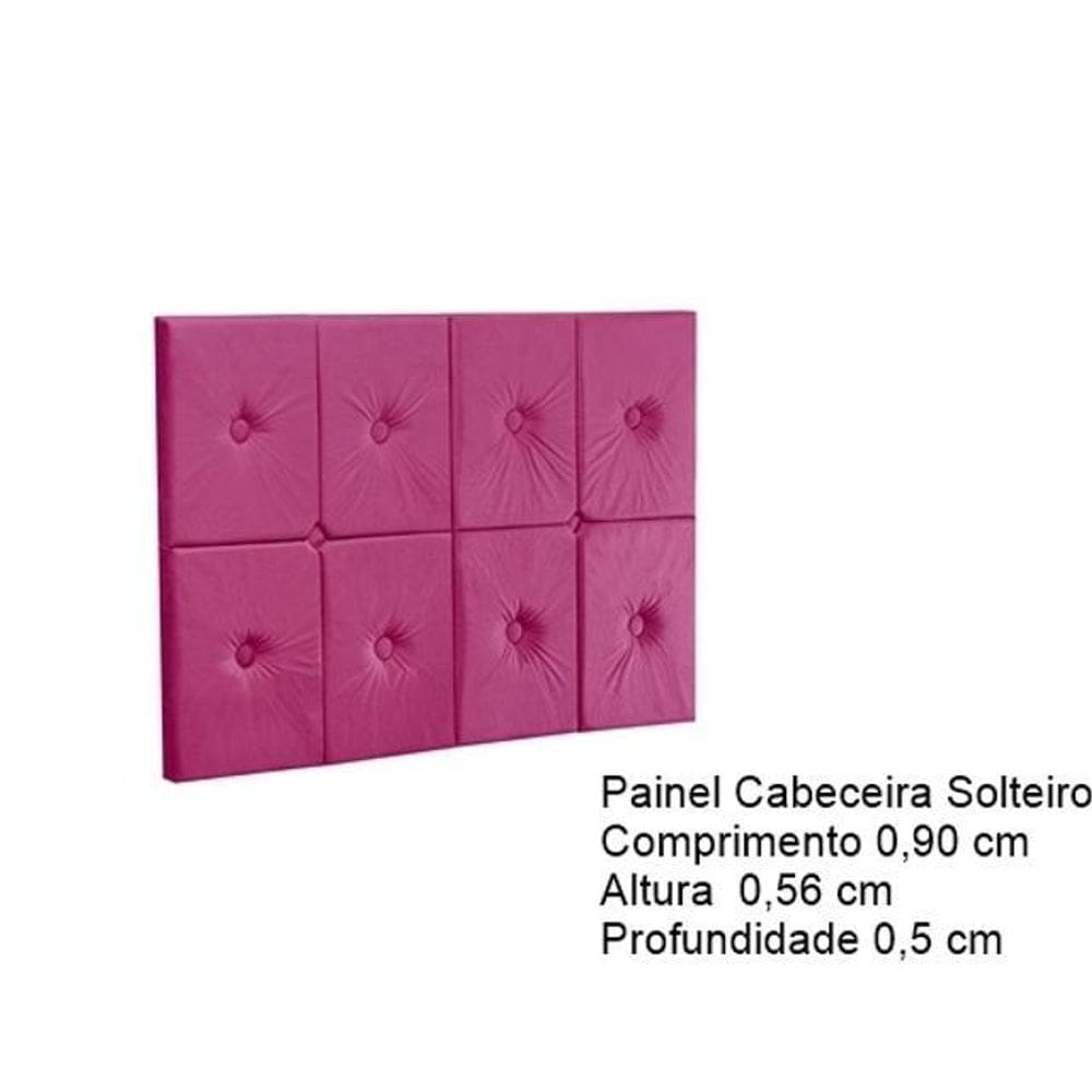 Painel De Cama Solteiro 0,90 Ferrari Cor Pink