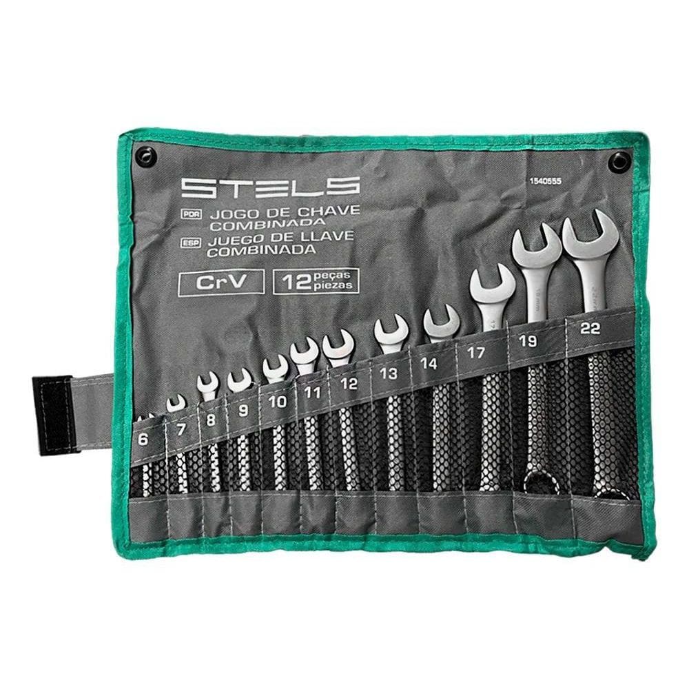2X Jogo De Chave Combinada 6 A 22Mm C/12 Peças Stels - 15405
