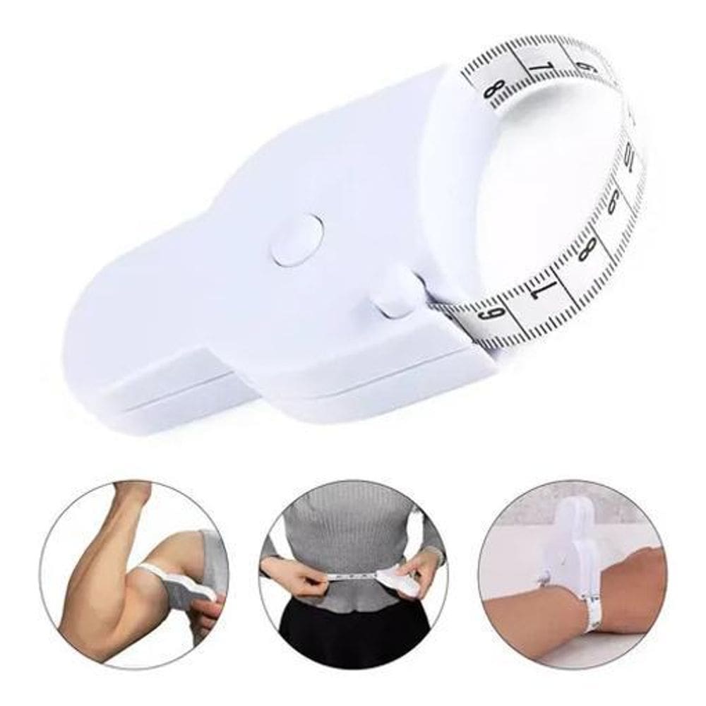 2X Fita Métrica Automática Retrátil Fitness 150Cm Medição Co