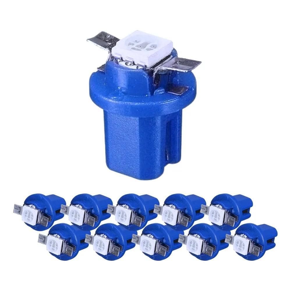 2X Kit 10 Lampada T5 B8.5 D Painel Led Azul