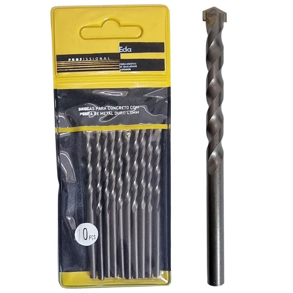 Broca para Concreto 4mm Vídea Eda Profissional  10 Unidades
