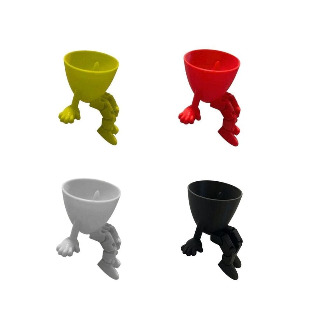 Kit 4 Vasos Decorativos Divertidos Com Pernas E Braços