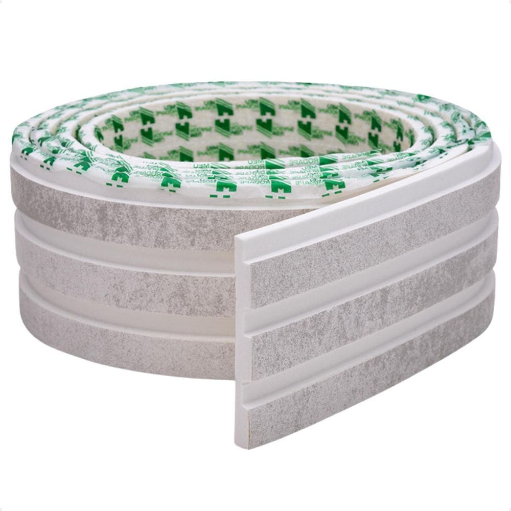 Painel Ripado Laminado De Eva Autocolante Rolo 10Mt White