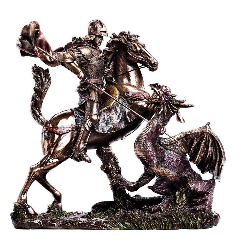 São Jorge E O Dragão Santo Guerreiro Protetor 27 Cm Veronese