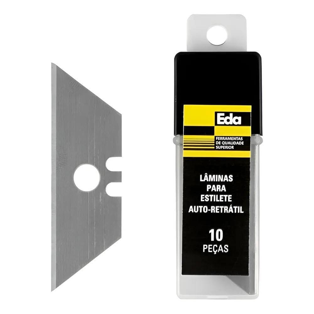 Lâminas Para Estilete Auto-Retrátil Trapezoidal Com 10 Peças