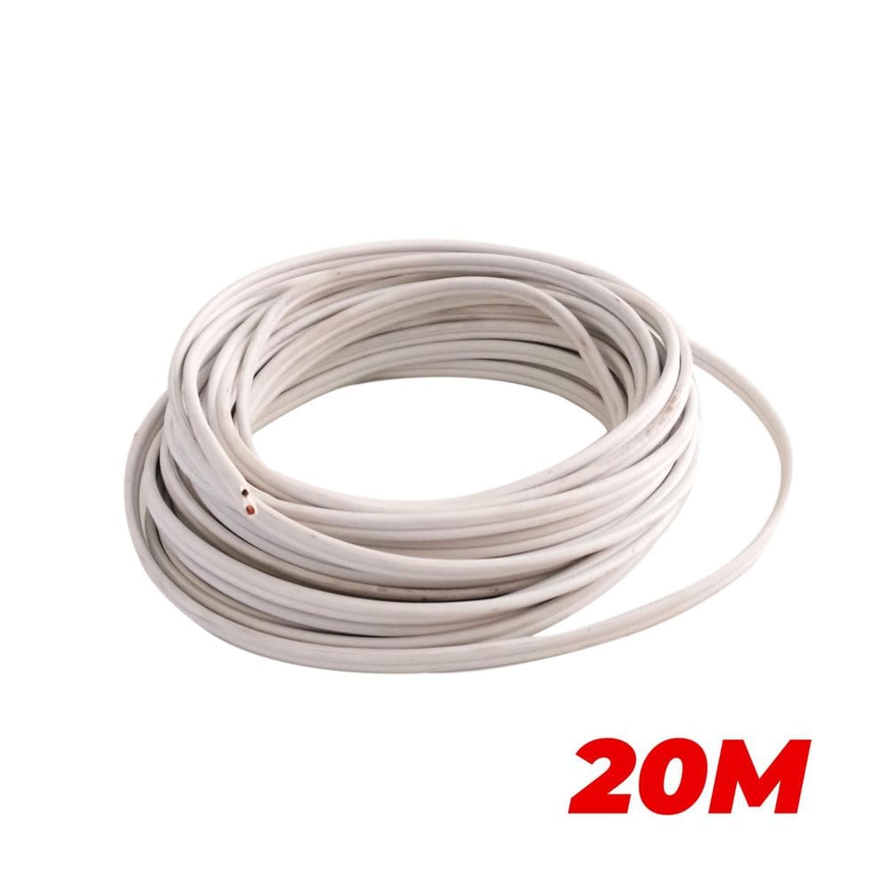 Fio Cabo Flexível Branco 0,75Mm / 20 Metros