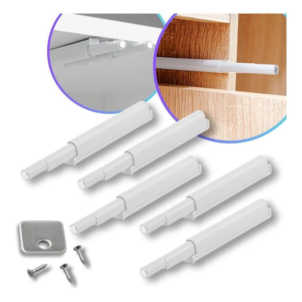 2X Kit 10 Fecho Pulsador Magnético Branco Toque Sobrepor Tip
