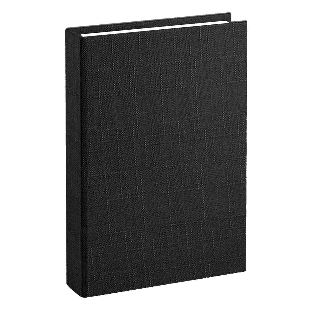Livro Caixa Decoração Com Revestimento Em Linho Preto