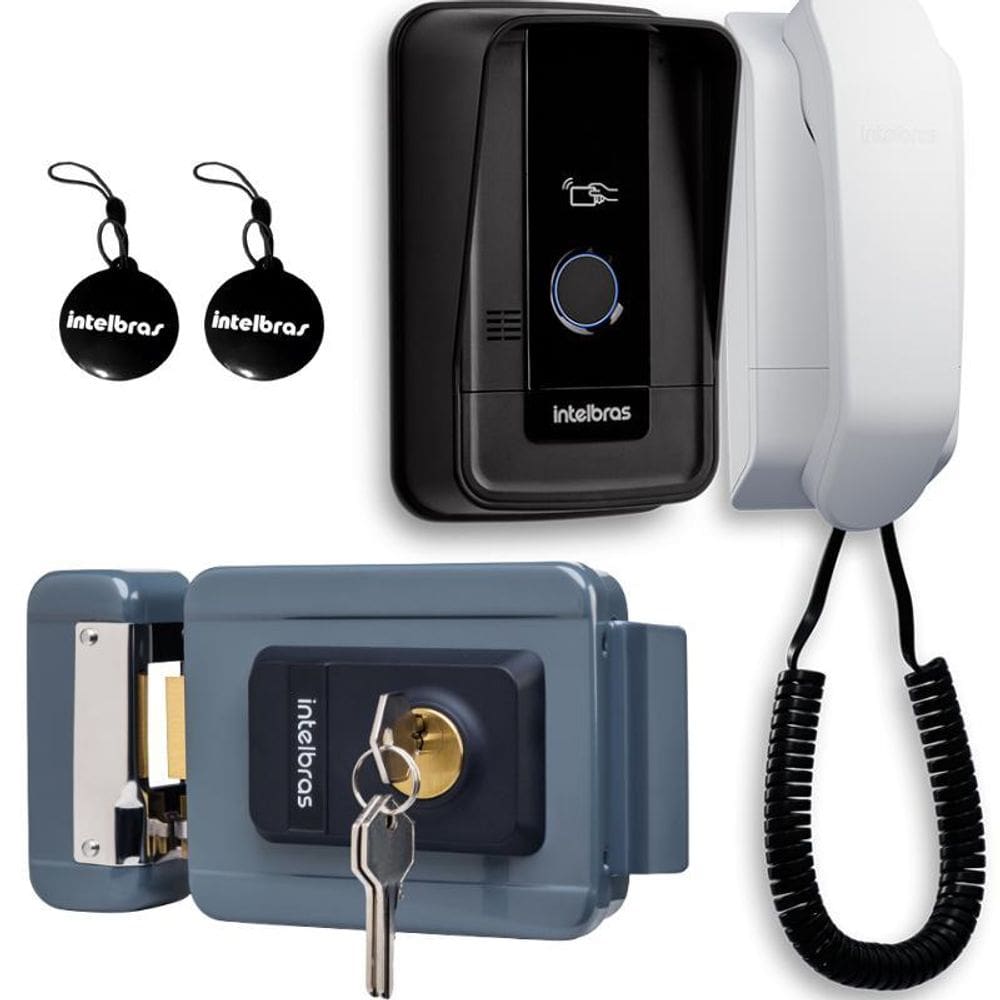 Kit 1 Porteiro Interfone Tag Rfid Ipr1010 Id + 1 Fechadura