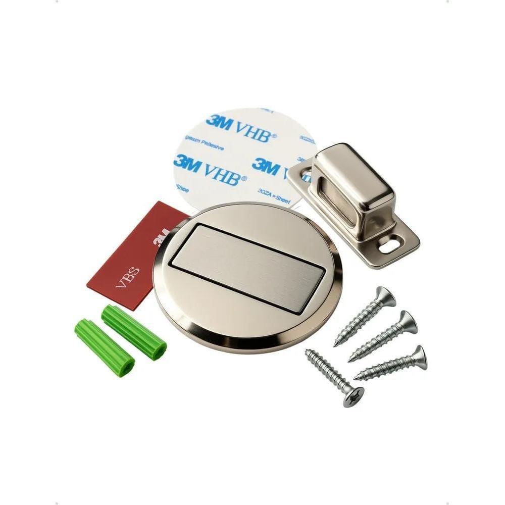 2X Trava Porta Magnético Inox Prendedor Fixador Segurador Im