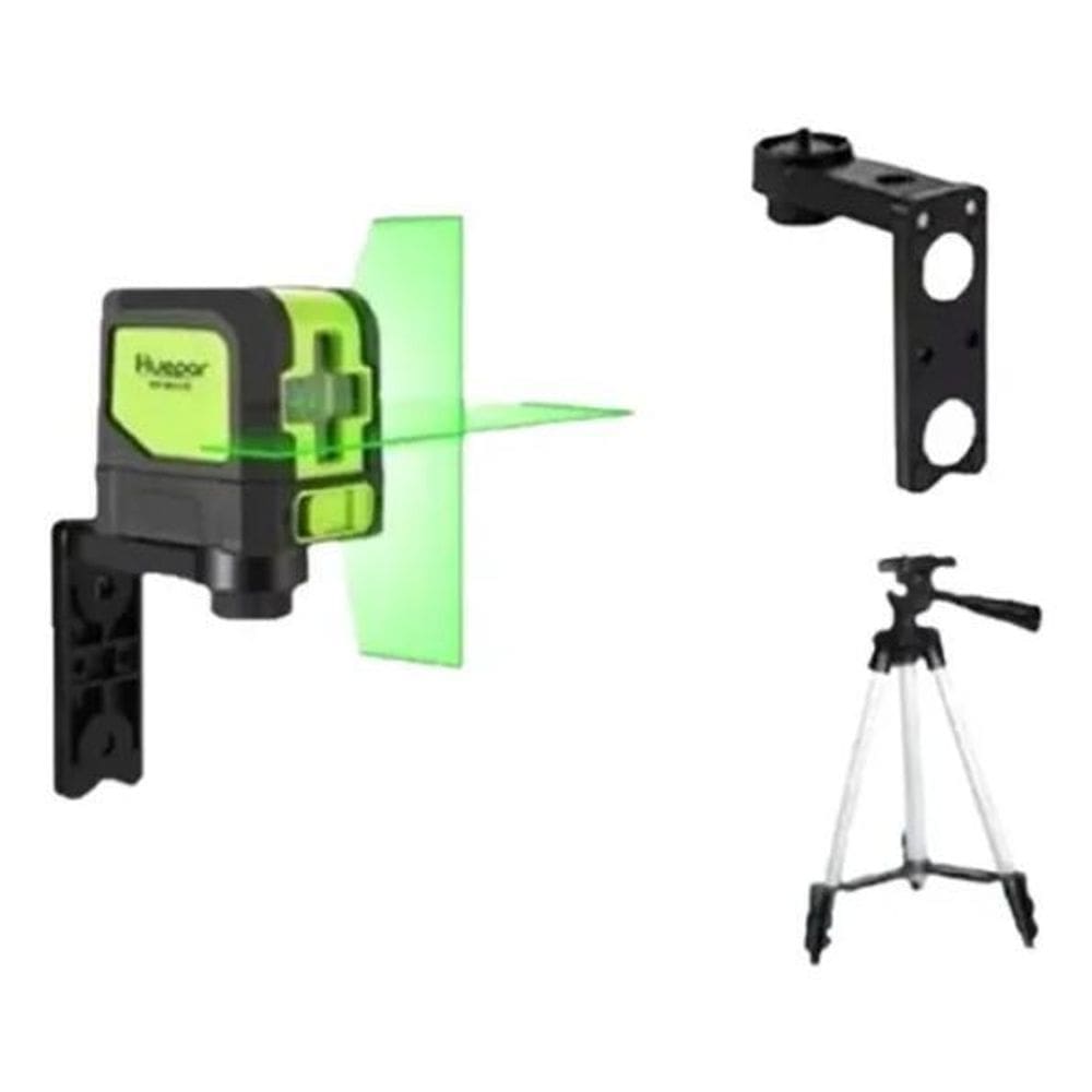 Nível A Laser Verde 2 Linhas 40 Metros + Suporte + Tripé 1 M