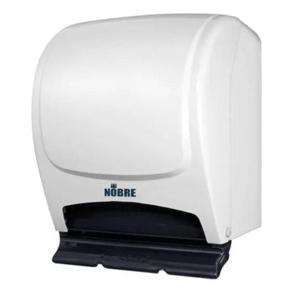2X Nobre Dispenser Com Alavanca Toalha Bobina  Branco/Branco