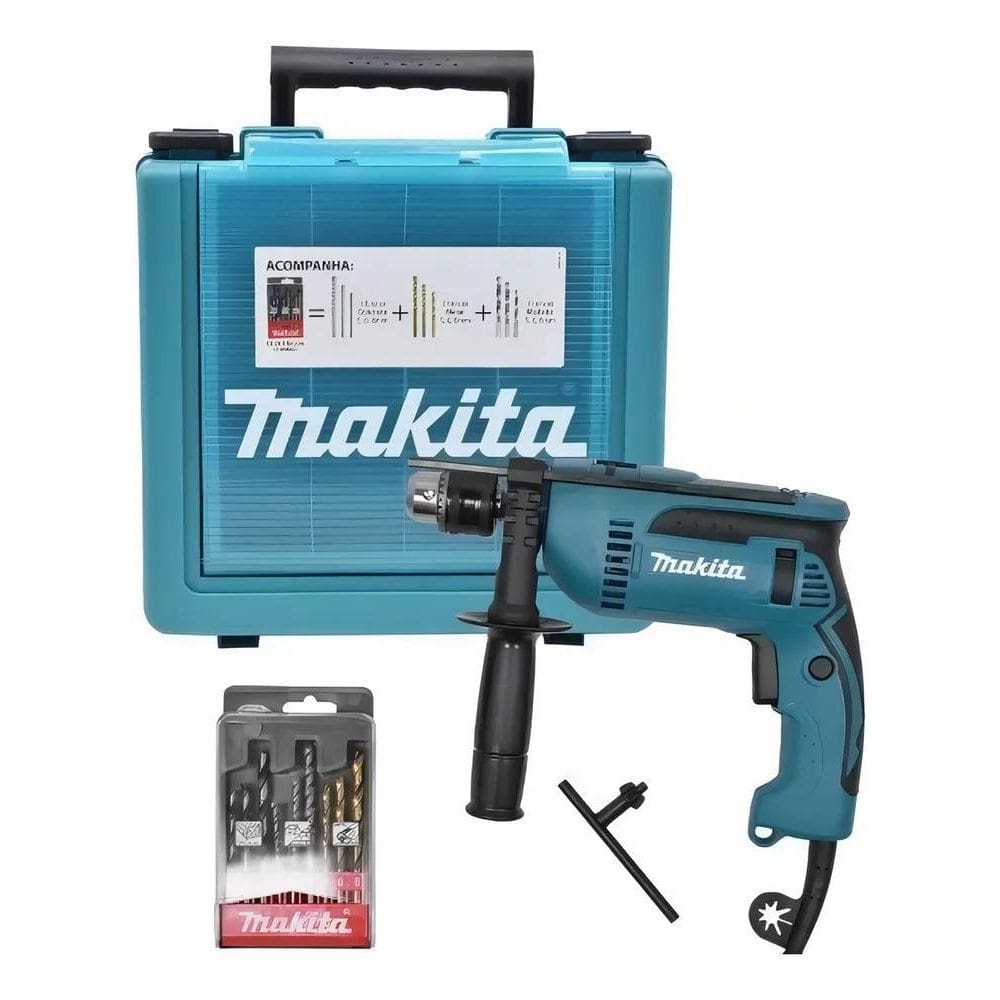 Furadeira De Imp. 13Mm 5/8 Hp1640Kx1 Makita Cor Azul-Turques