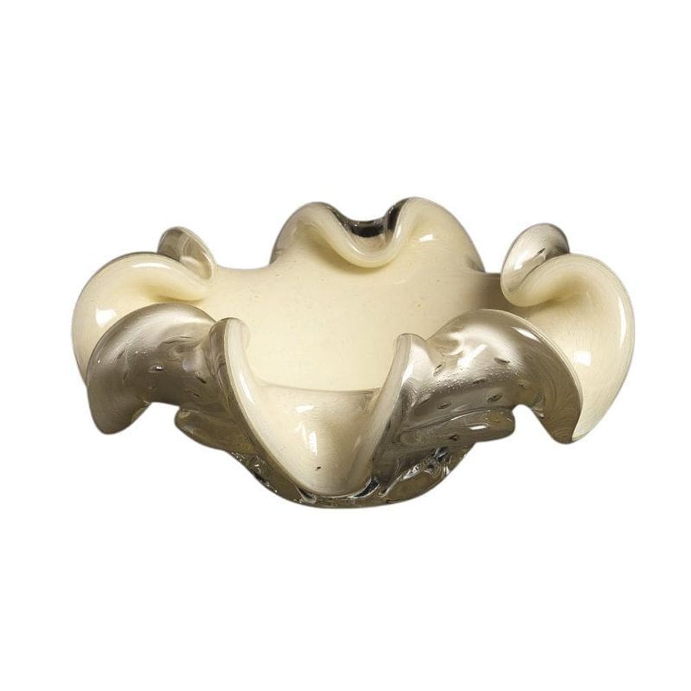 Centro De Mesa Em Cristal Murano Pérola - São Marcos 22Cm