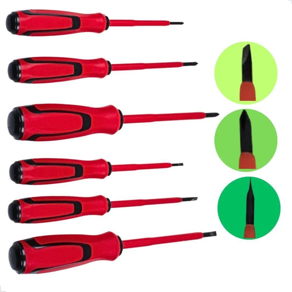 Kit De Chaves De Fenda Phillips Profissional Isolada Manual