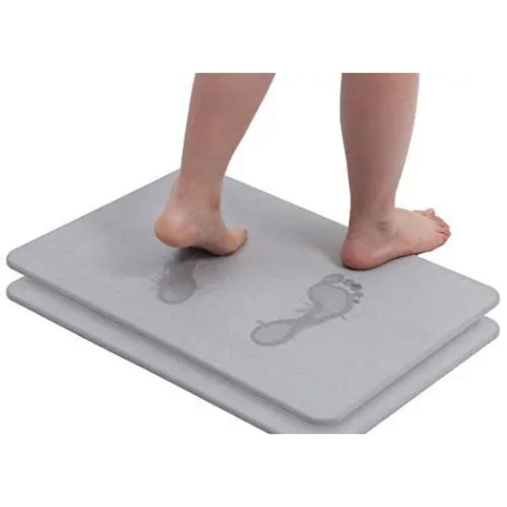 Tapete De Pedra Diatomita Para Banheiro Absorve Água 60X39Cm