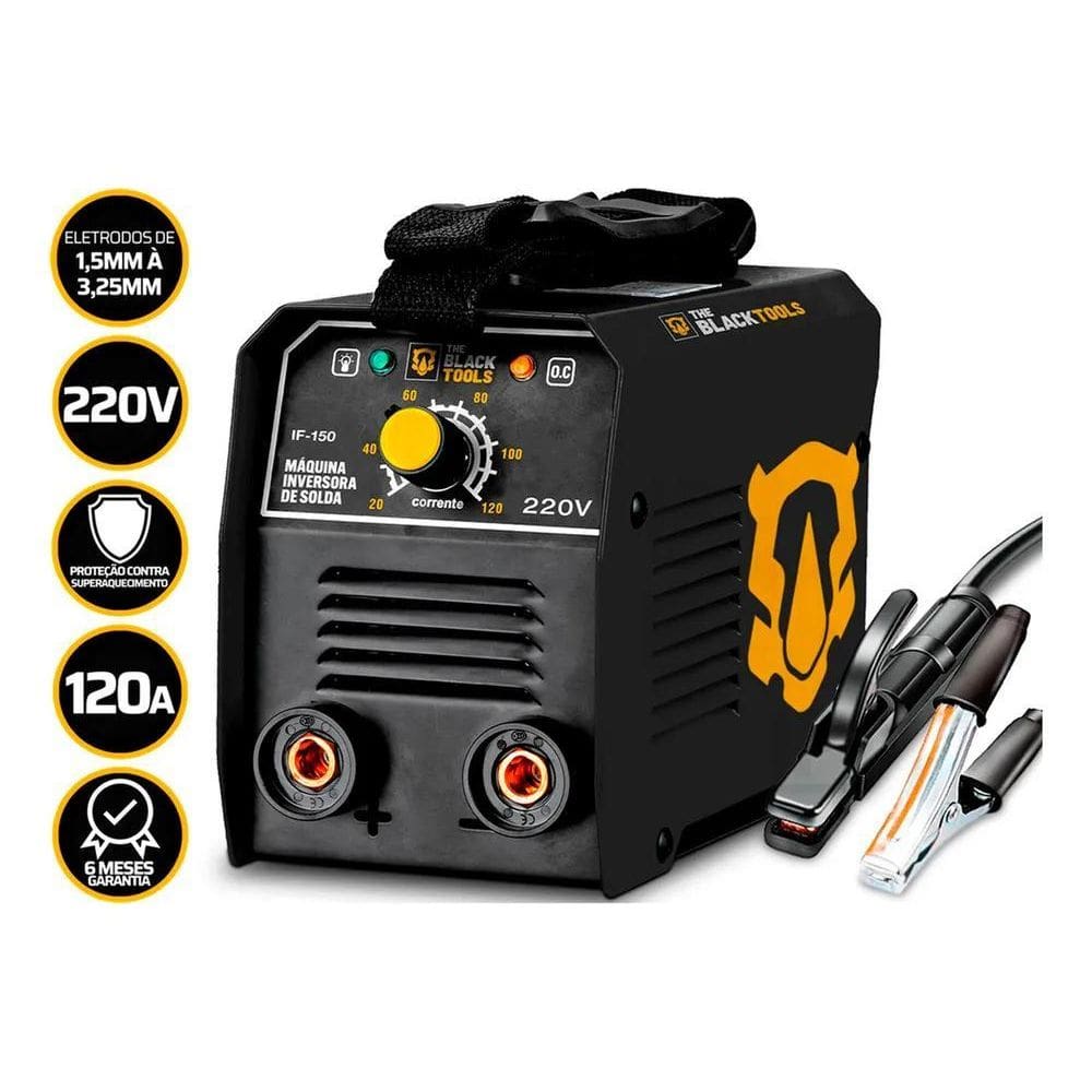 2X Máquina Solda Inversora Mma The Black Tools Preto 50/60Hz