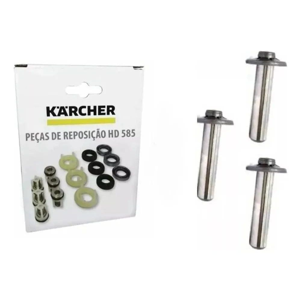 2X Kit Reparo Hd585 Válvulas Gaxetas Pistão Lavadora Karcher
