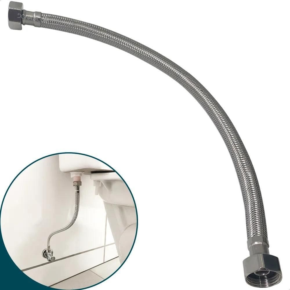 2X Engate Flexível Mangueira 40Cm Inox 304 Femea Femea Ligaç