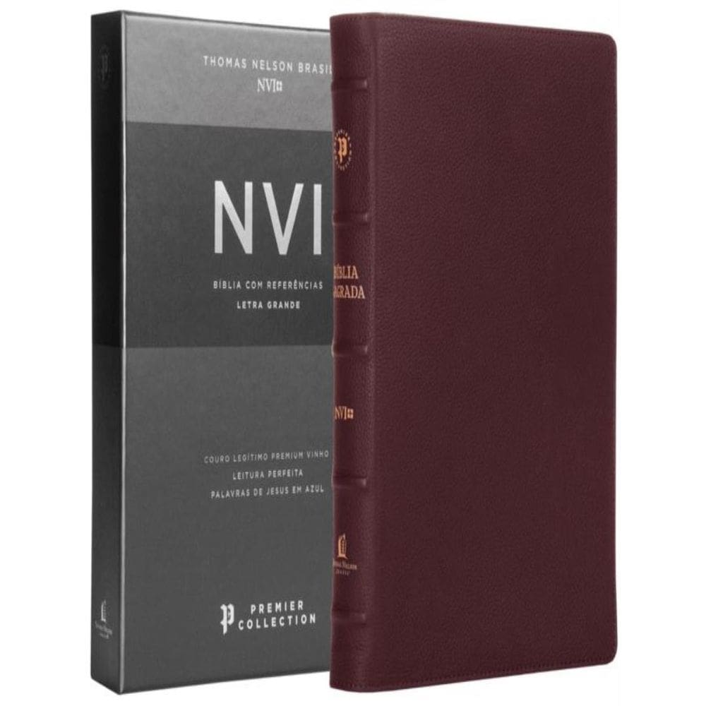 Biblia Sagrada Nvi Premier Collection, Capa Vinho