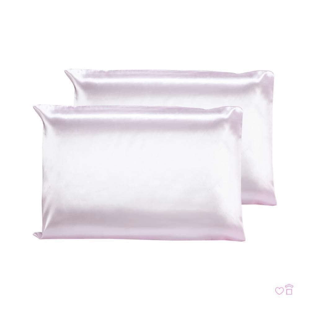 Kit 02 Fronhas De Cetim Antifrizz 50X70 Cabelo Rosa Bebê