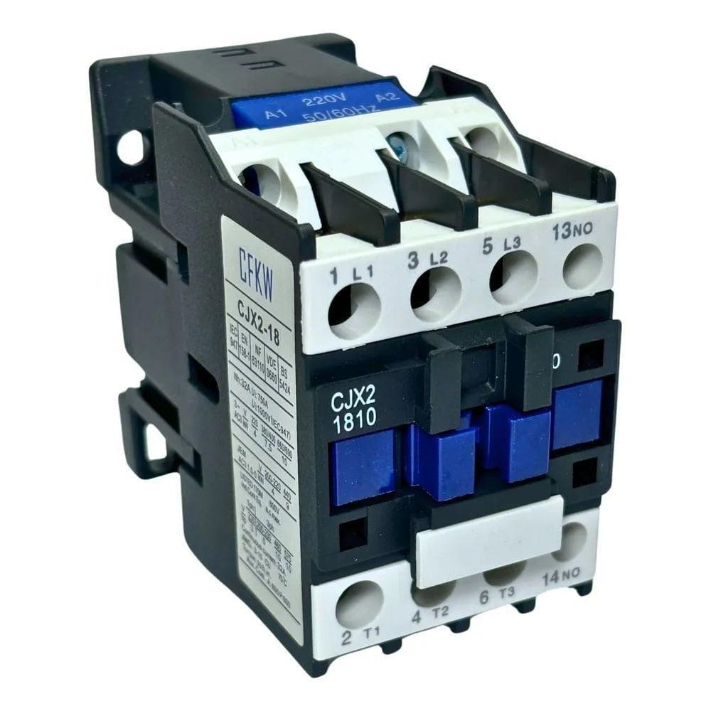 Contator Tripolar 1810 18A 3P+1Na Bobina 220V 50/60Hz