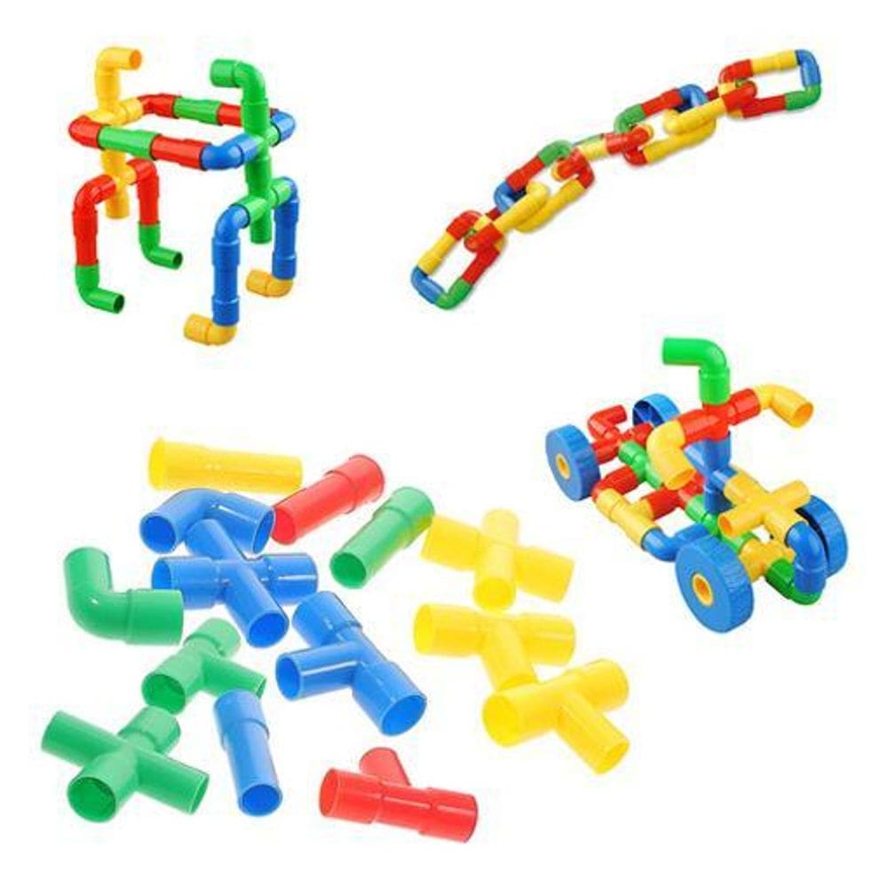 Brinquedo De Montar Interativo Plastico Blocos Infantil Colo