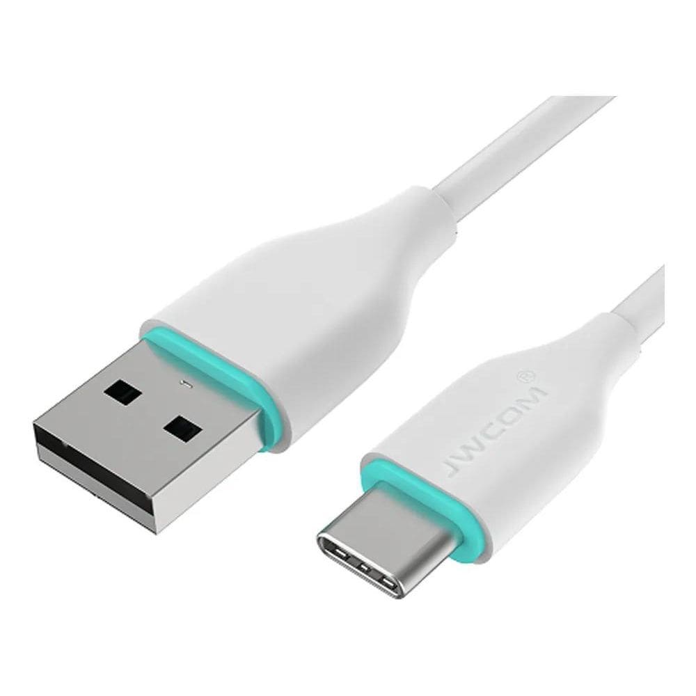 2X Jwcom Cabo Usb Tipo C Branco Universal Fast Charging 3 Me
