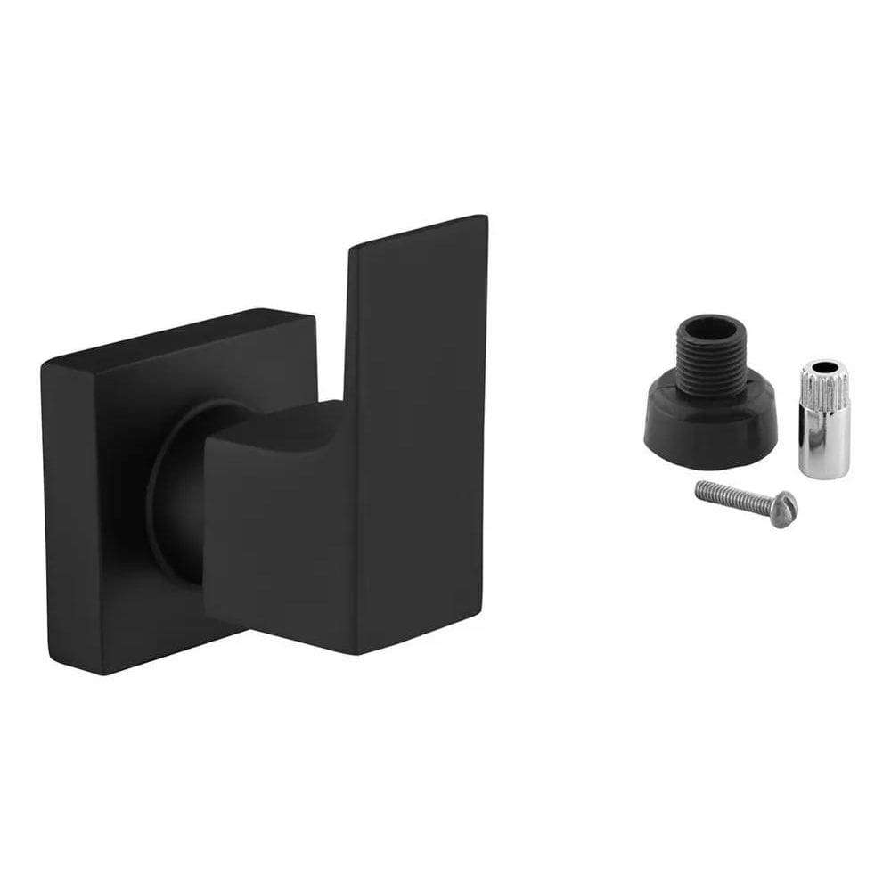 2X Acabamento Registro Cruzeta Preto Chuveiro Padrão Docol