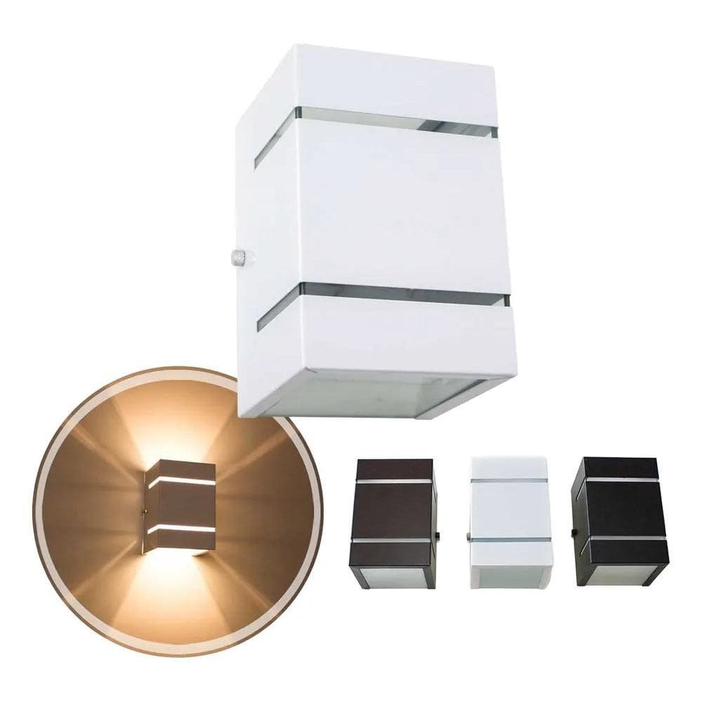 2X Arandela 2 Focos E Frisos Externa Parede Muro St327