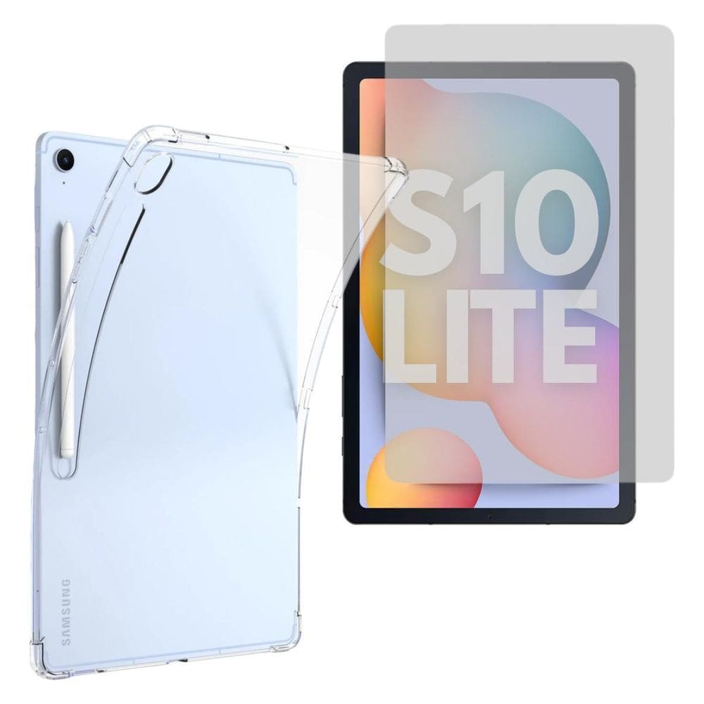 Capinha Transparente Capa Para Tablet Samsung S10 Lite Kit Película Vidro 3D / Hidrogel