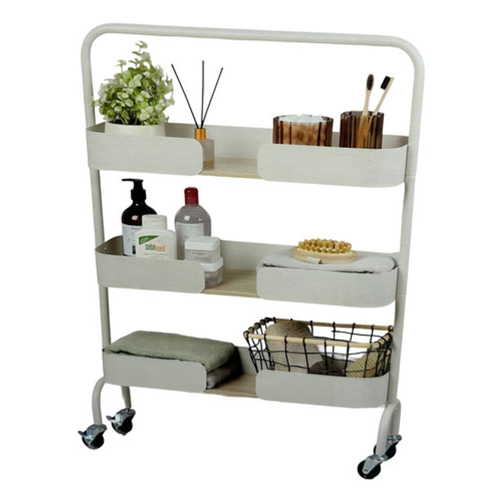 Carrinho Multiuso Servico Utilitario 3 Prateleira 88x64x18cm