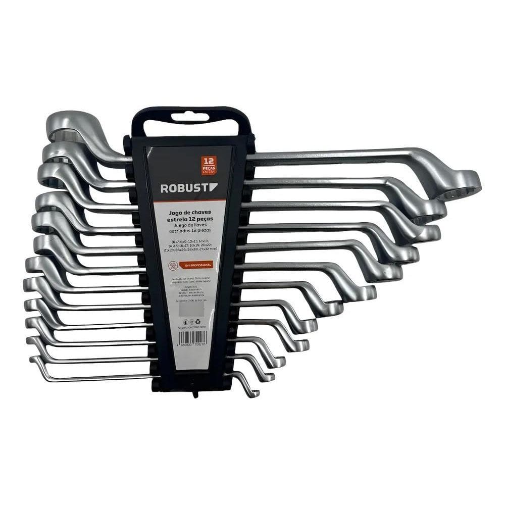 2X Jogo Chaves Estrela 6-32Mm Kit 12 Peças Profissional Robu