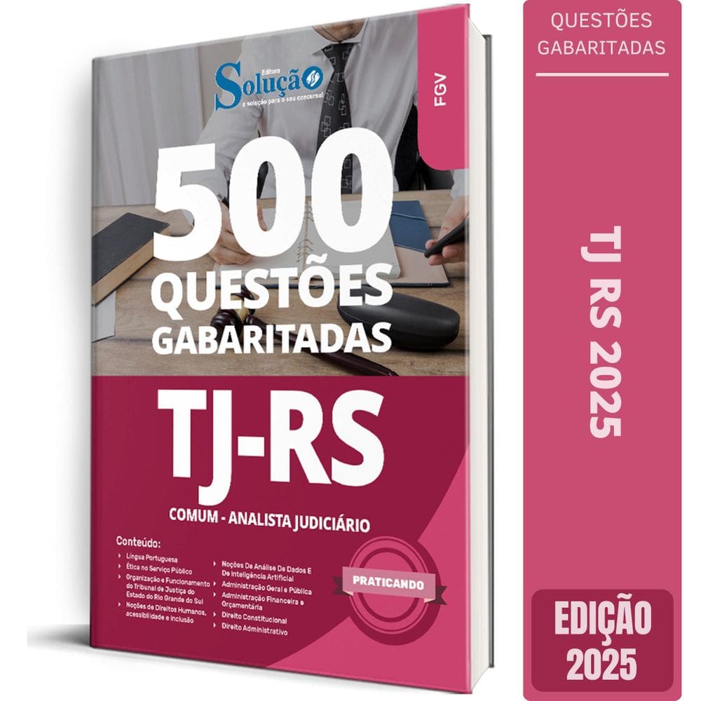 Caderno De Testes Tj Rs 2025 - Comum - Analista Judiciário