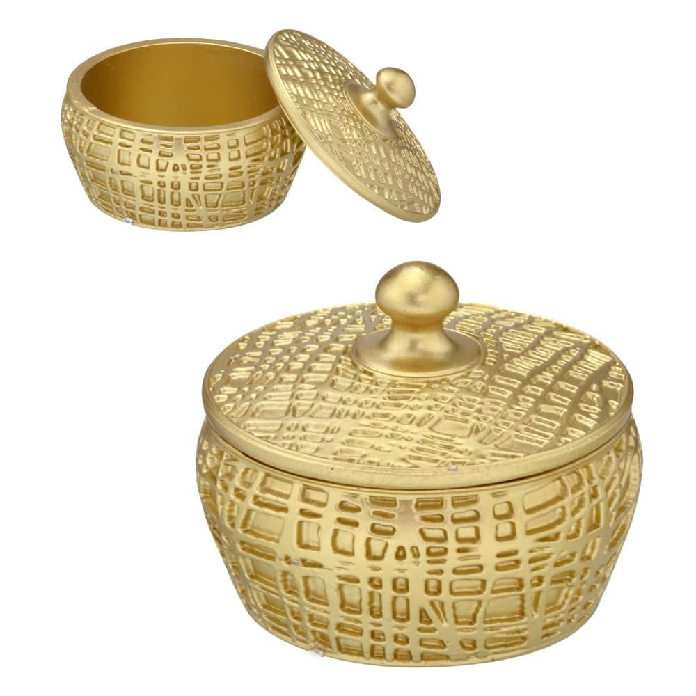 Caixa Decorativa Dourada Cairo - Espressione