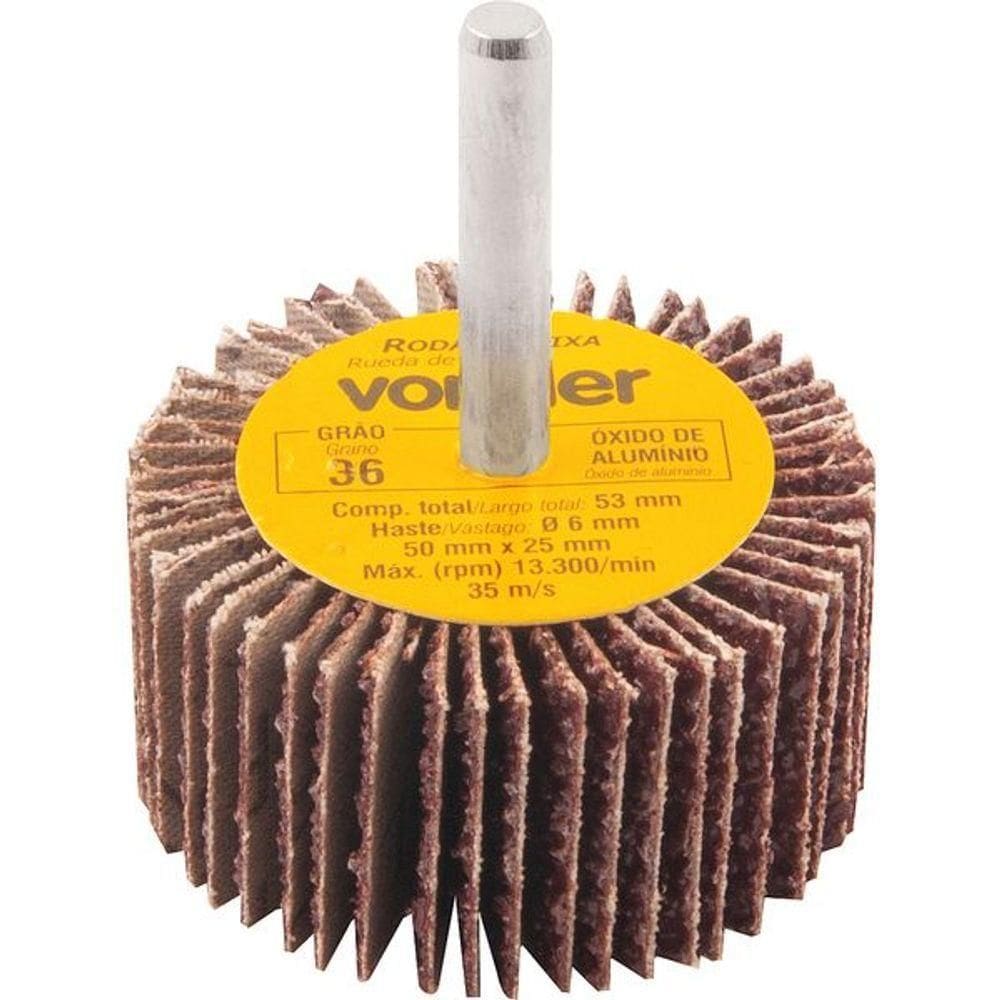 Roda De Lixa 50x25mm Com Haste G36 - Vonder