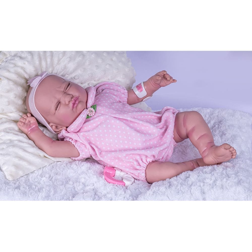 Boneca Bebê Reborn Classics Menina Vinil 44cm Com Acessórios