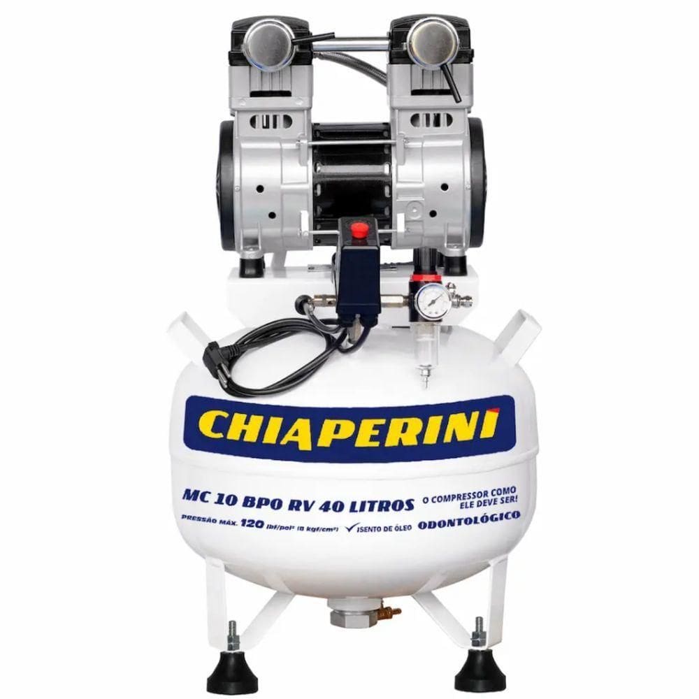 Motocompressor Odontológico S-Óleo 40l Mc10 Chiaperini 220V